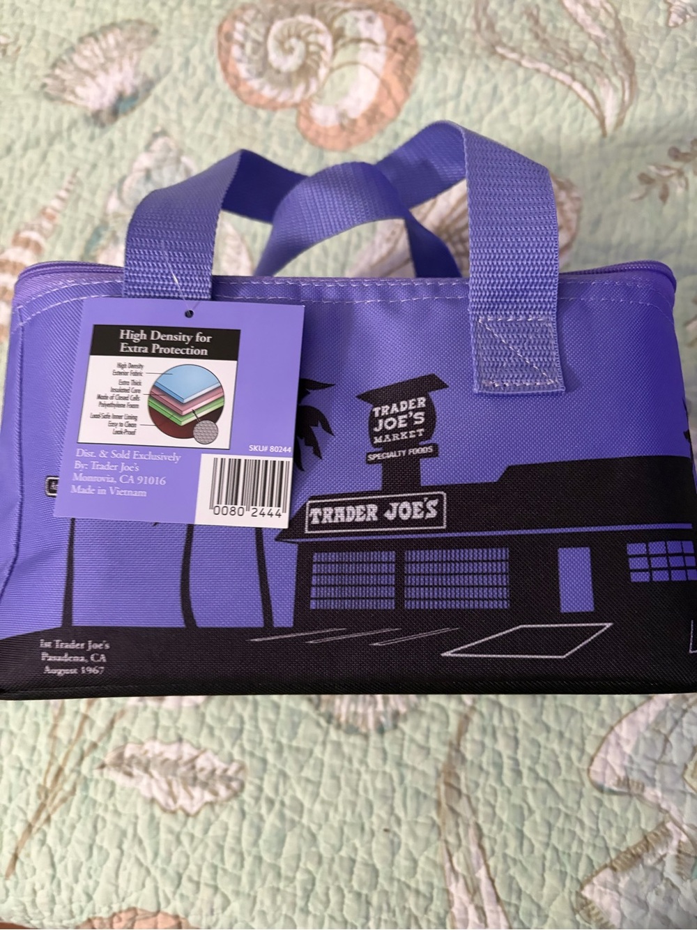 Trader Joe’s mini tote cooler purple